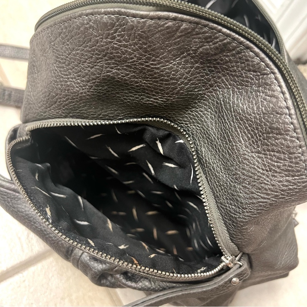 MAC+JAC Silver bowl Medium Backpack preppy academic - Picture 10 of 11